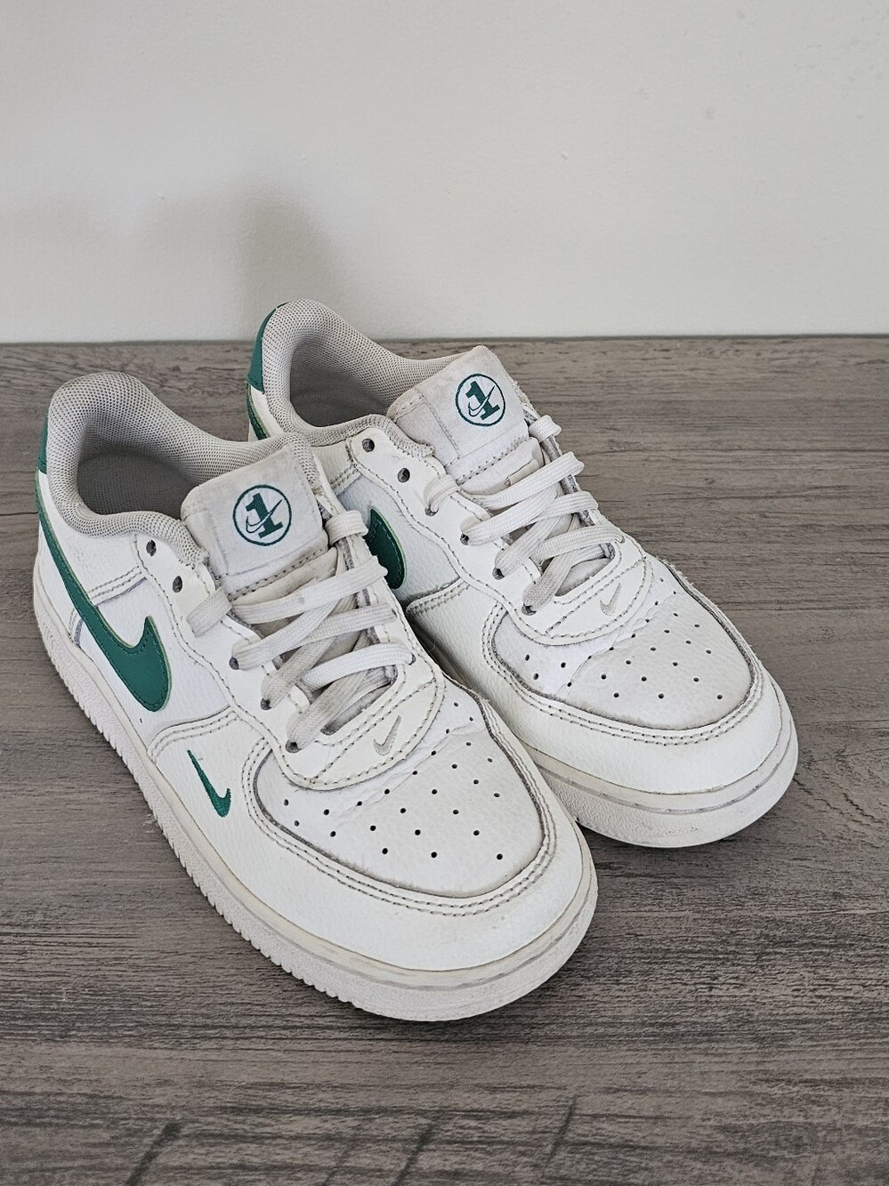Nike Air Force 1 07 LV8 40th Anniversary Sail Malachite Low White Green 13 C Boy